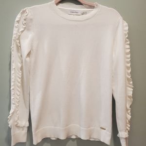 Calvin Klein ruffled sweater